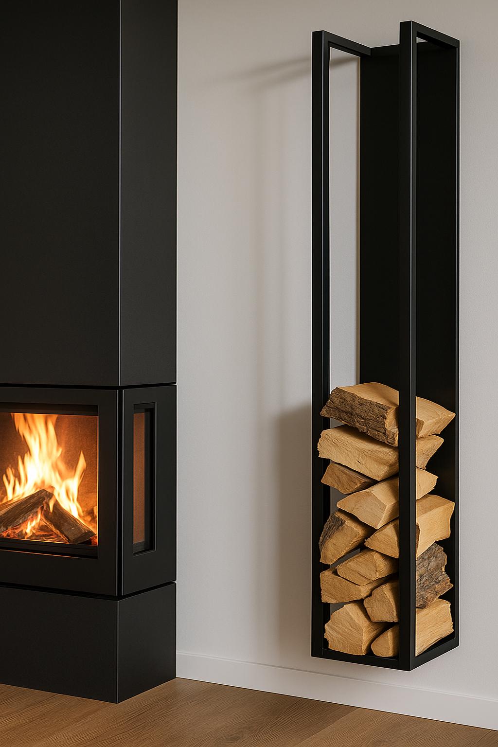 Дровниця для каміну EcoLoft IN-2881 в стилі лофт 300х300х1800 мм (31553280)