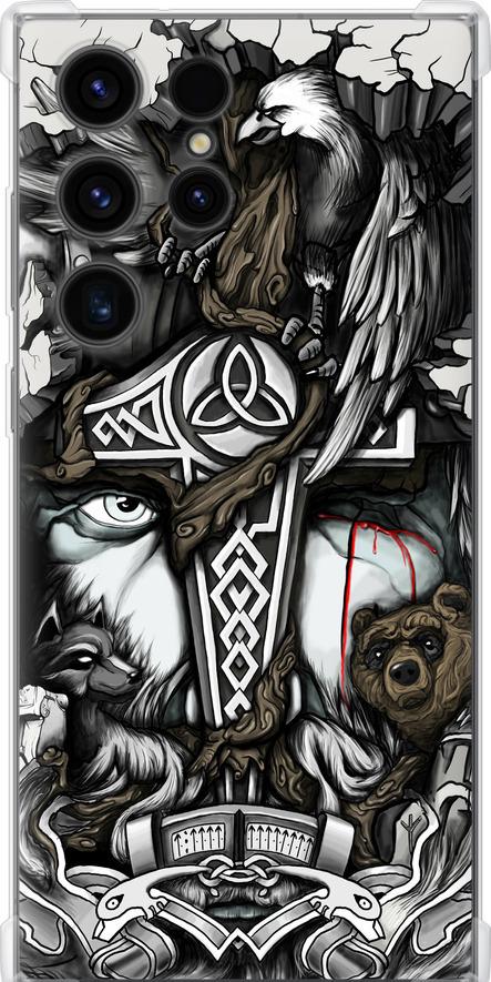 Чохол на Samsung Galaxy S23 Ultra Тату Вікінг (4098sp-2906-42517) Чохол на Samsung Galaxy S23 Ultra Тату Вікінг (4098sp-2906-42517)