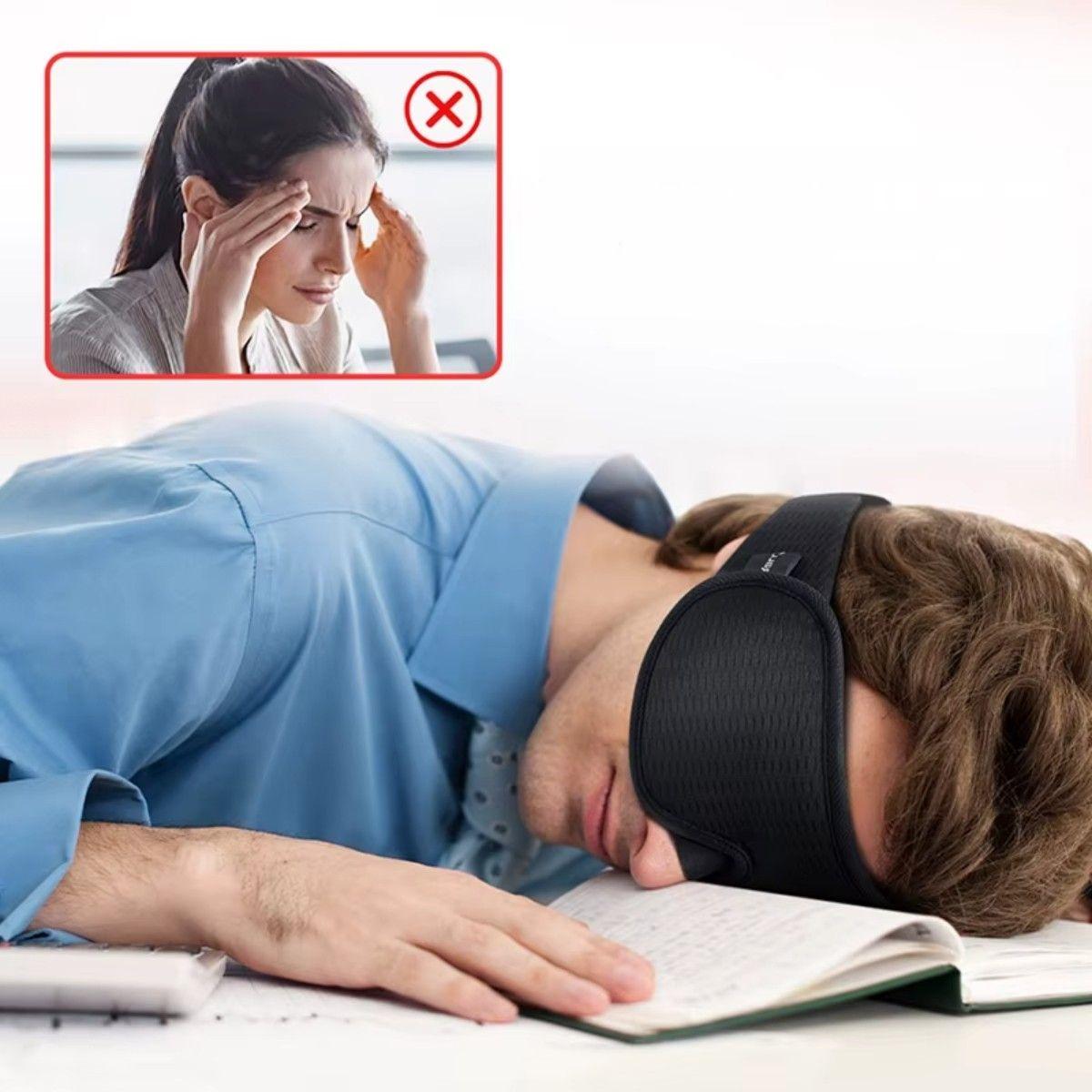 Маска на глаза для сна и отдыха с дышащим эффектом Черный - фото 6 Маска на глаза для сна и отдыха с дышащим эффектом Черный - фото 6