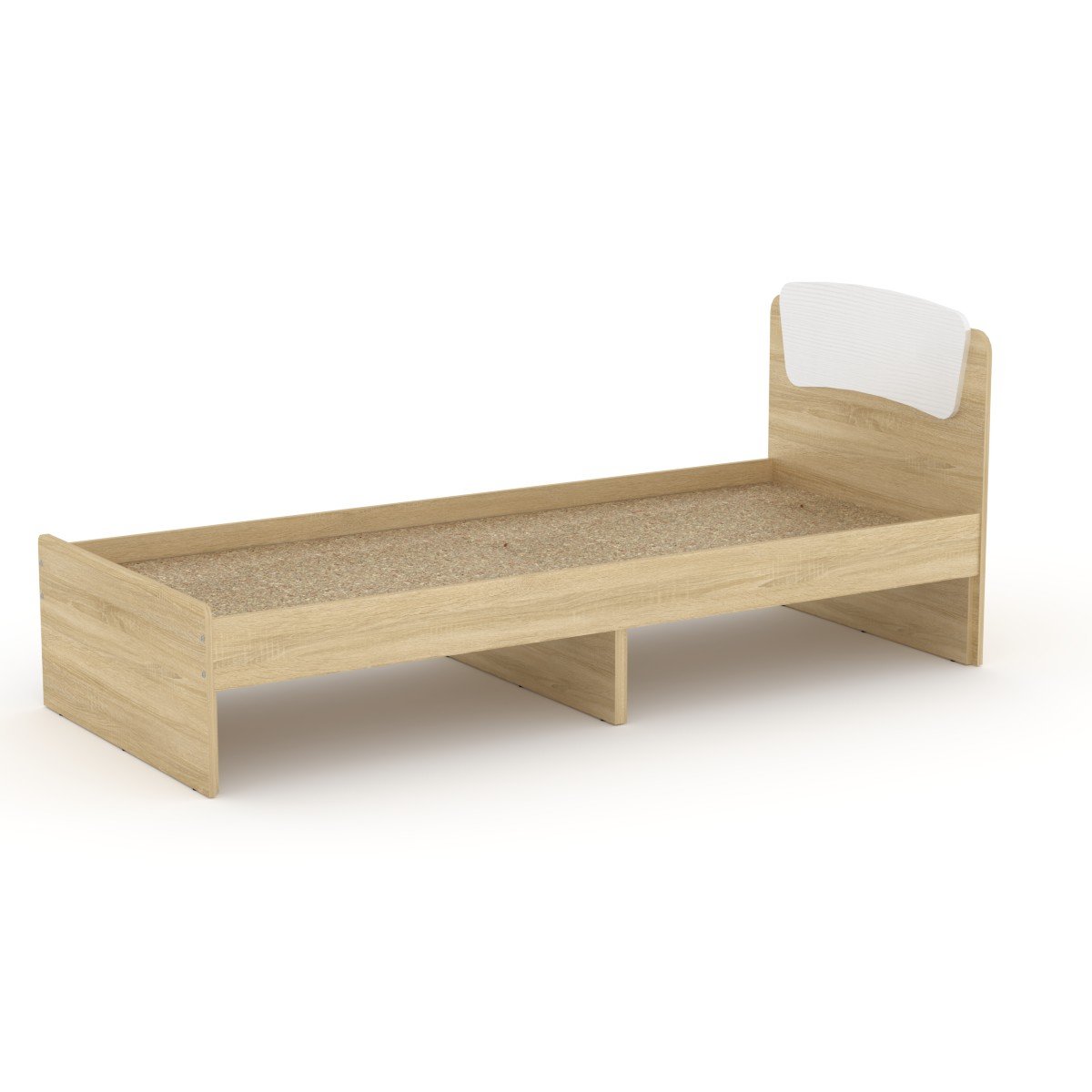 Ліжко односпальне Компаніт Класика-80 Сонома/Німфея альба (14065)