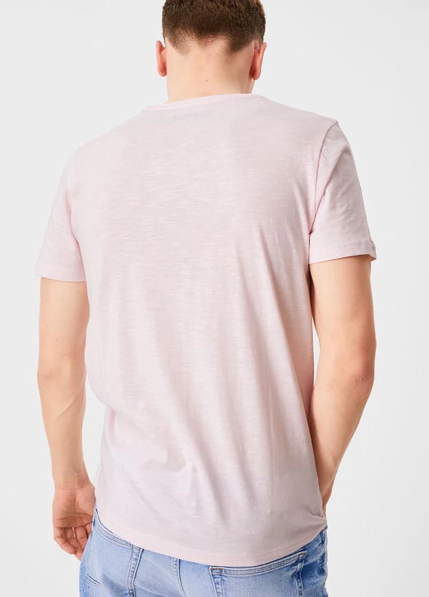 Футболка C & A 77523/2134847x37 мужская S Розовый (185011) - фото 3 Футболка C & A 77523/2134847x37 мужская S Розовый (185011) - фото 3