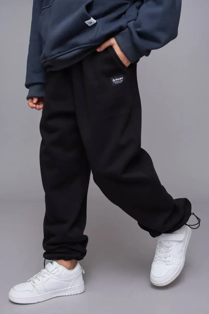 Брюки утепленные подростковая тринитка 158 см Черный