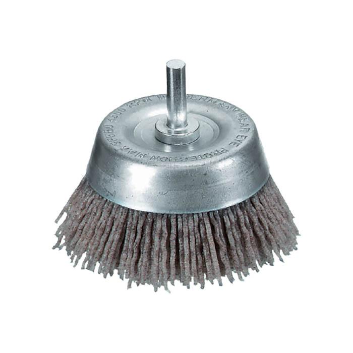 Щітка чашечна Lessmann 75 мм хвостовик 6 мм полімерабразивний ворс зерно 80/1,2 мм 4500 об/хв 430138 (13847)