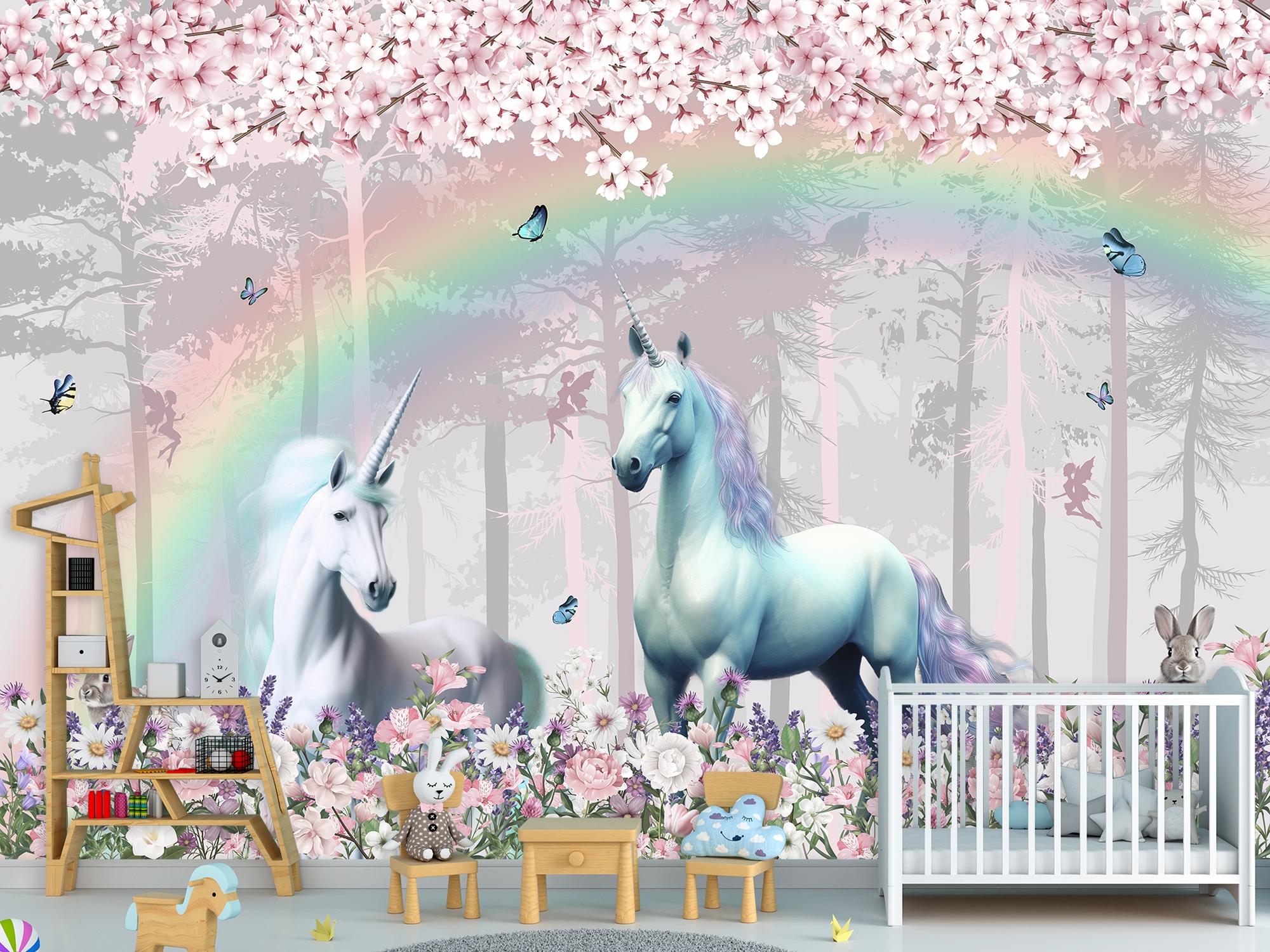 Фотошпалери флізелінові Upstream Єдинороги у зачарованому лісі 315х210 см (S5KID-057/5) - фото 5 Фотошпалери флізелінові Upstream Єдинороги у зачарованому лісі 315х210 см (S5KID-057/5) - фото 5