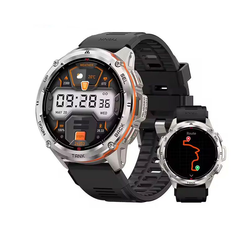 Розумний годинник Kospet TANK T3 ULTRA Silver GPS з компасом і водозахистом - фото 2 Розумний годинник Kospet TANK T3 ULTRA Silver GPS з компасом і водозахистом - фото 2