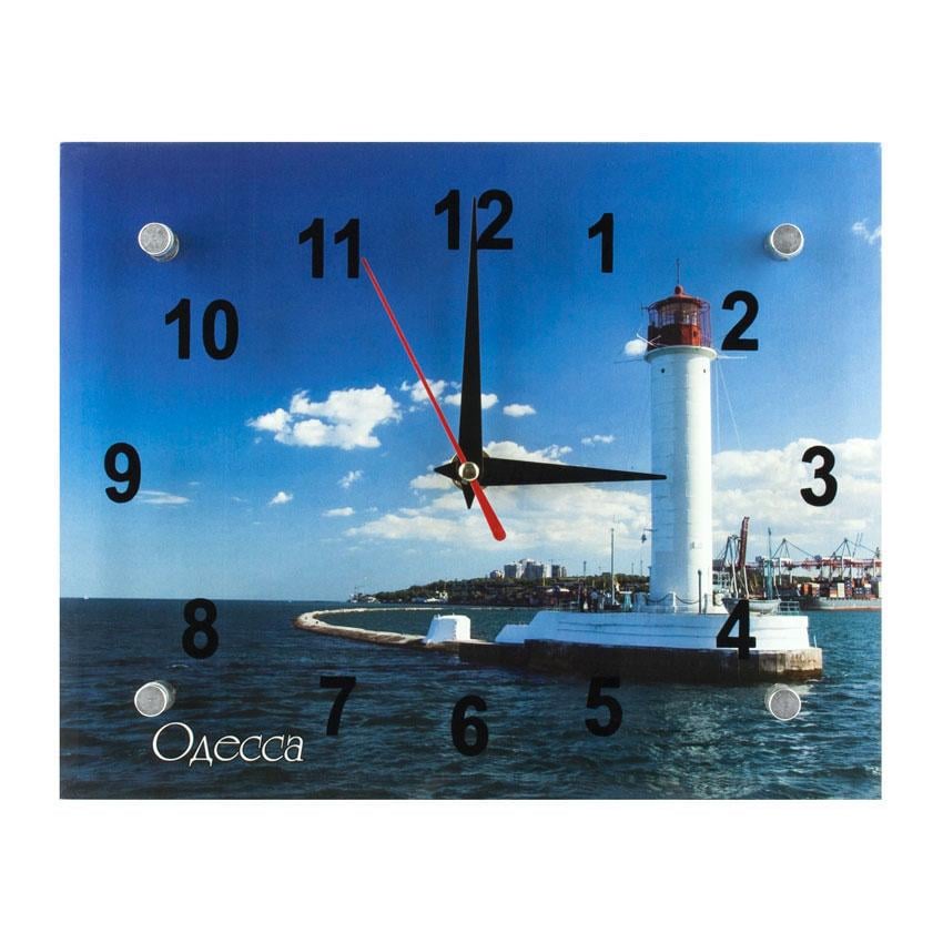 Часы настенные Виды Украины Одесса Воронцовский Маяк Вид с моря 21х26х5 см (22143)
