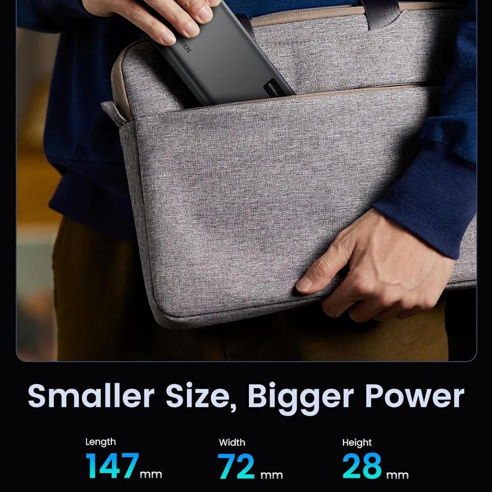 Акумулятор зовнішній для телефону UGREEN PB312 20000 mAh 22,5W Two-way Fast Charging Power Bank Black (25683) - фото 7 Акумулятор зовнішній для телефону UGREEN PB312 20000 mAh 22,5W Two-way Fast Charging Power Bank Black (25683) - фото 7