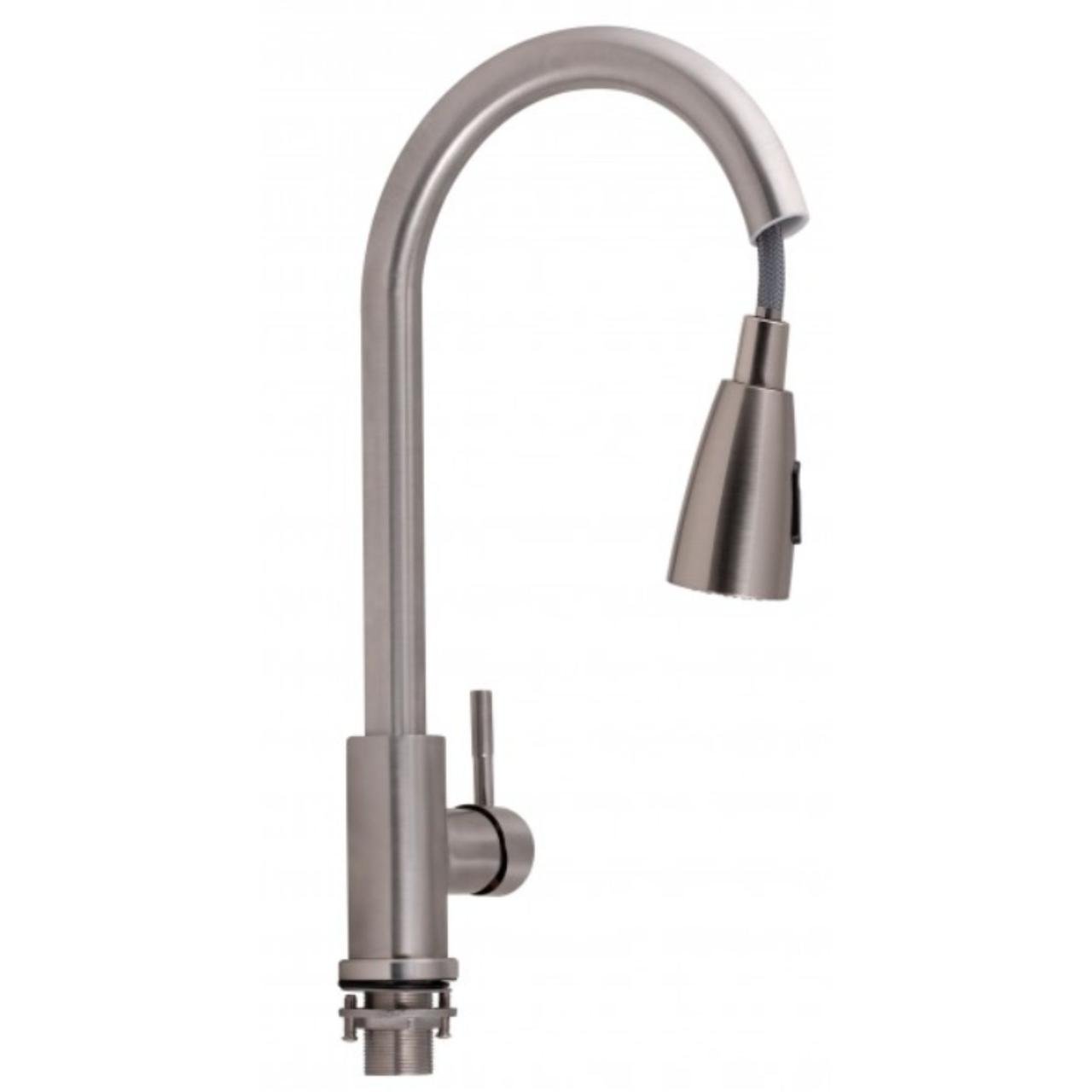 Змішувач для кухні Lidz Aria 015FL LDARI015FLNKS34945 з висувним виливом k35 Nickel (2553560410) - фото 2 Змішувач для кухні Lidz Aria 015FL LDARI015FLNKS34945 з висувним виливом k35 Nickel (2553560410) - фото 2