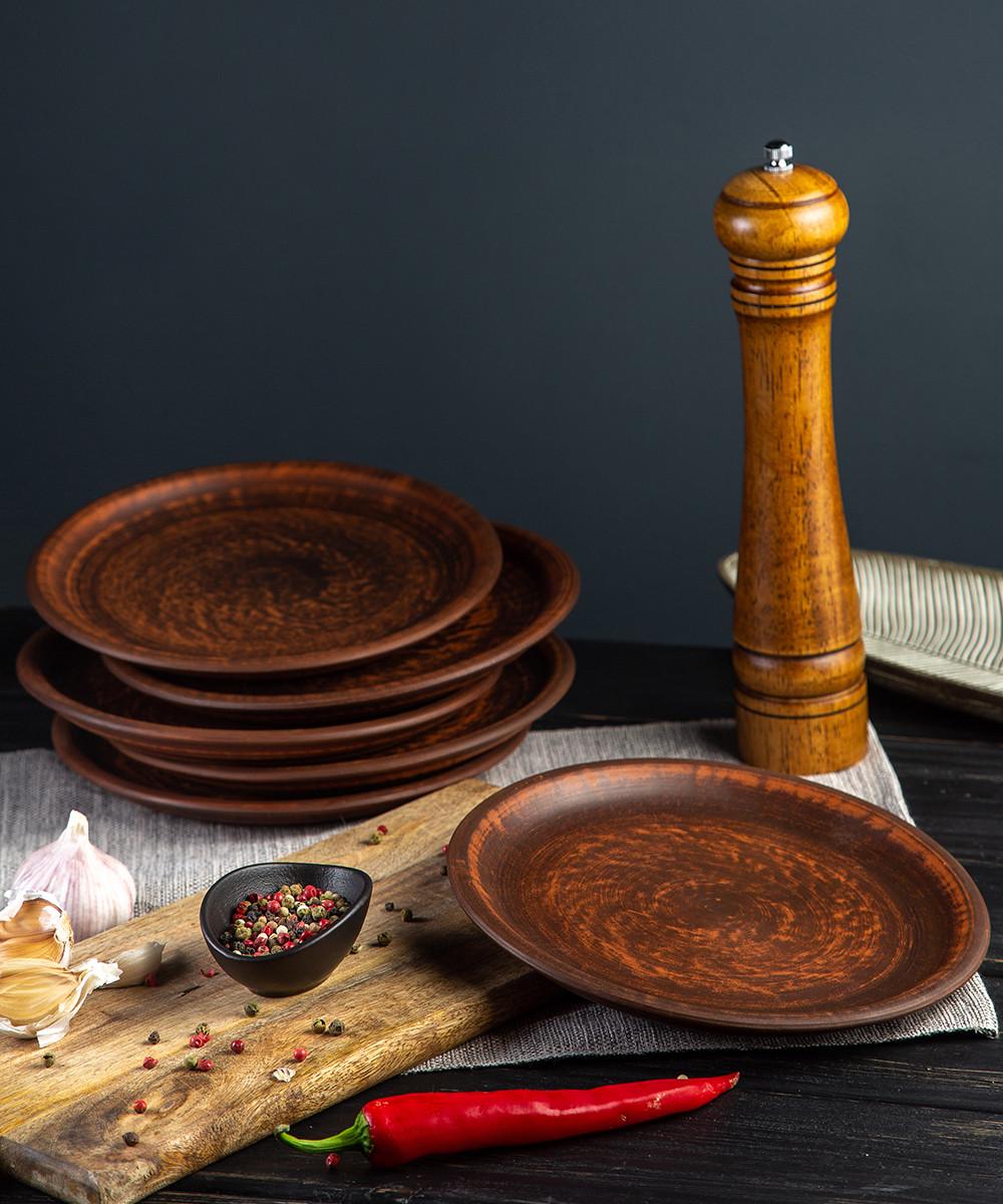 Набор тарелок из красной глины 200 мм 6 шт. (381-6) - фото 3 Набор тарелок из красной глины 200 мм 6 шт. (381-6) - фото 3