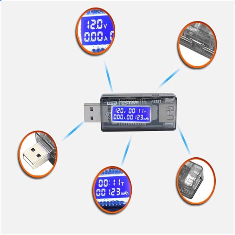 Тестер Keweisi KWS-V20 з навантаженням USB 1А/2А 72х135х23 мм Чорний - фото 6