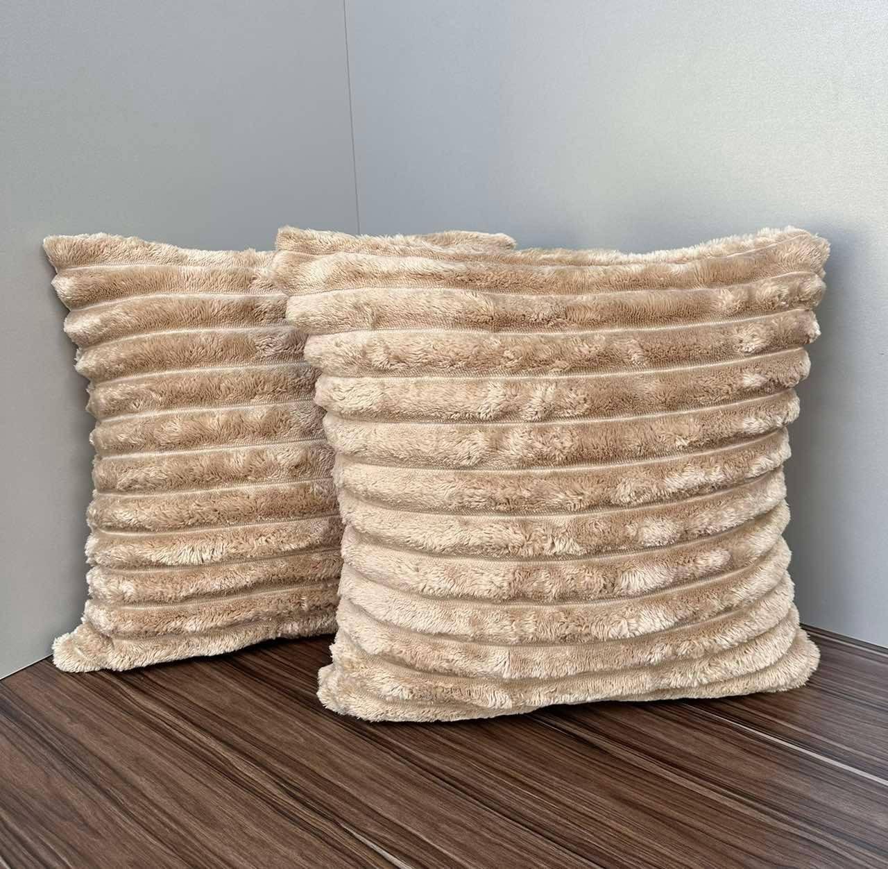 Подушки декоративні дивані антиалергенні 2 шт. 45х45 см Темно-бежевий (П4-puduska-navolochka-001-02) - фото 1