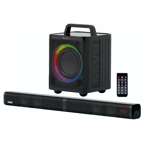 Колонки для ПК і ноутбука Kisonli K16 220V jack 3,5 мм 5W 20Hz-20KHz з сабвуфером bluetooth Black (43845)
