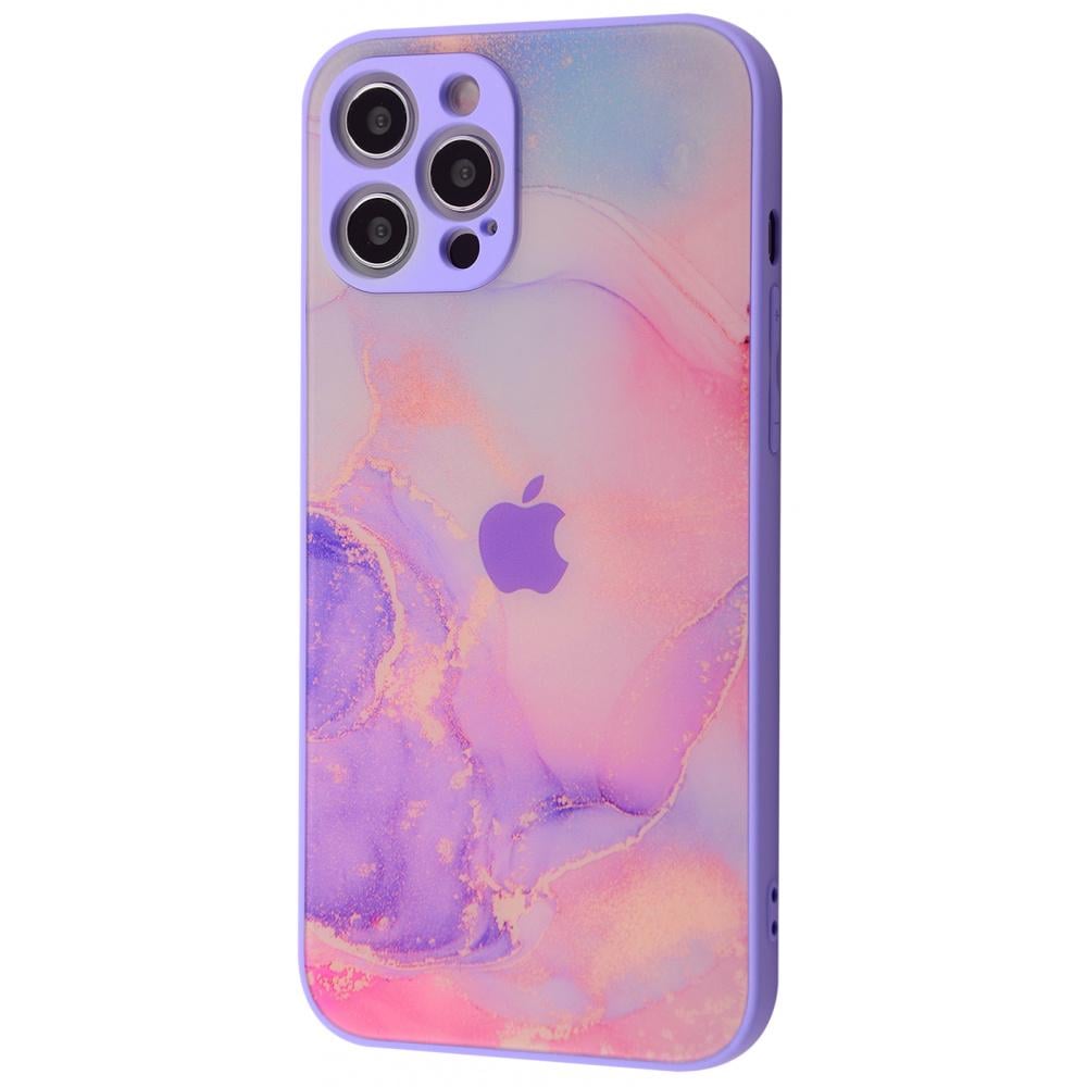 Чохол PRC Marble Clouds iPhone 13 Pro Max purple Фіолетовий