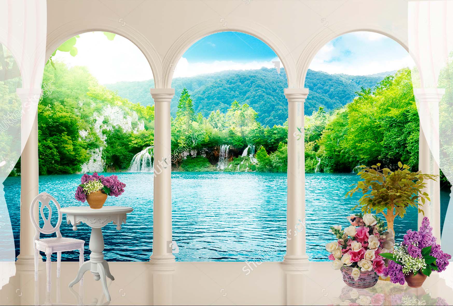 Фотообои Artside Вид на водопады 359624219