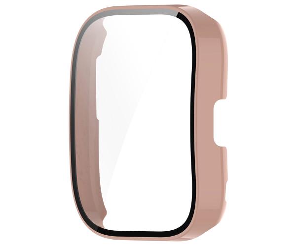 Чехол с защитным стеклом Protective Cover with Glass для Amazfit Bip 5 Розовый Чехол с защитным стеклом Protective Cover with Glass для Amazfit Bip 5 Розовый