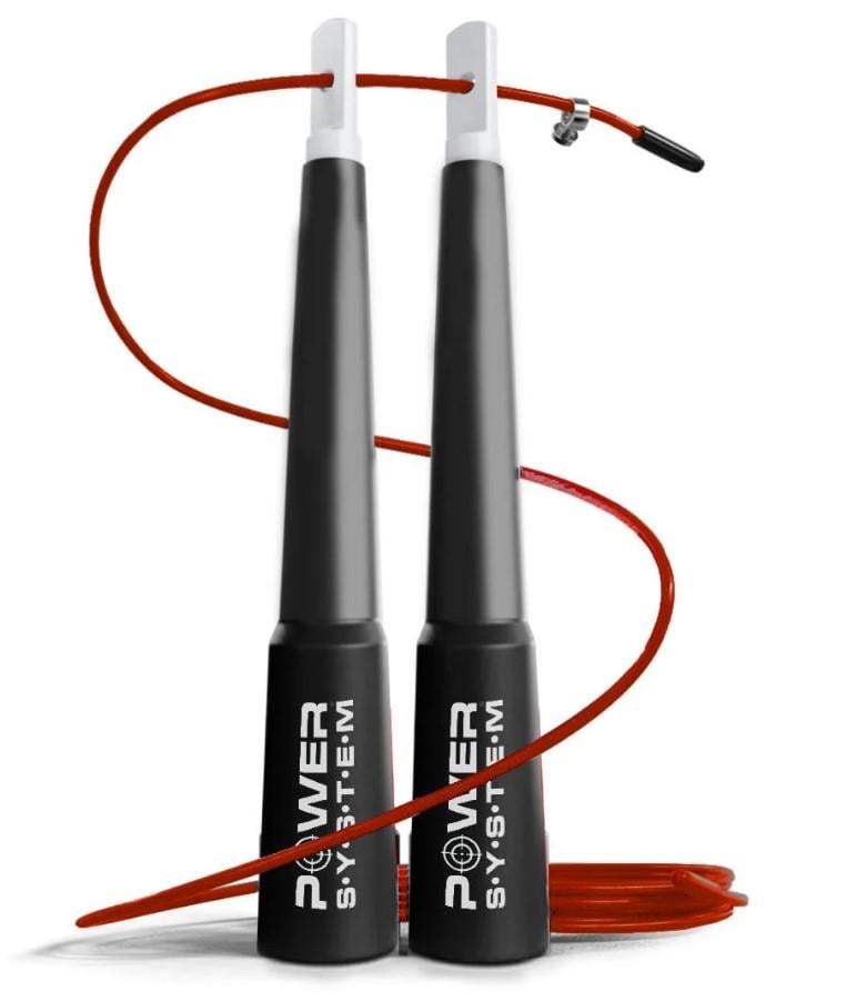 Скакалка швидкісна Power System PS-4033 Crossfit Jump Rope 2,8 м Red - фото 1