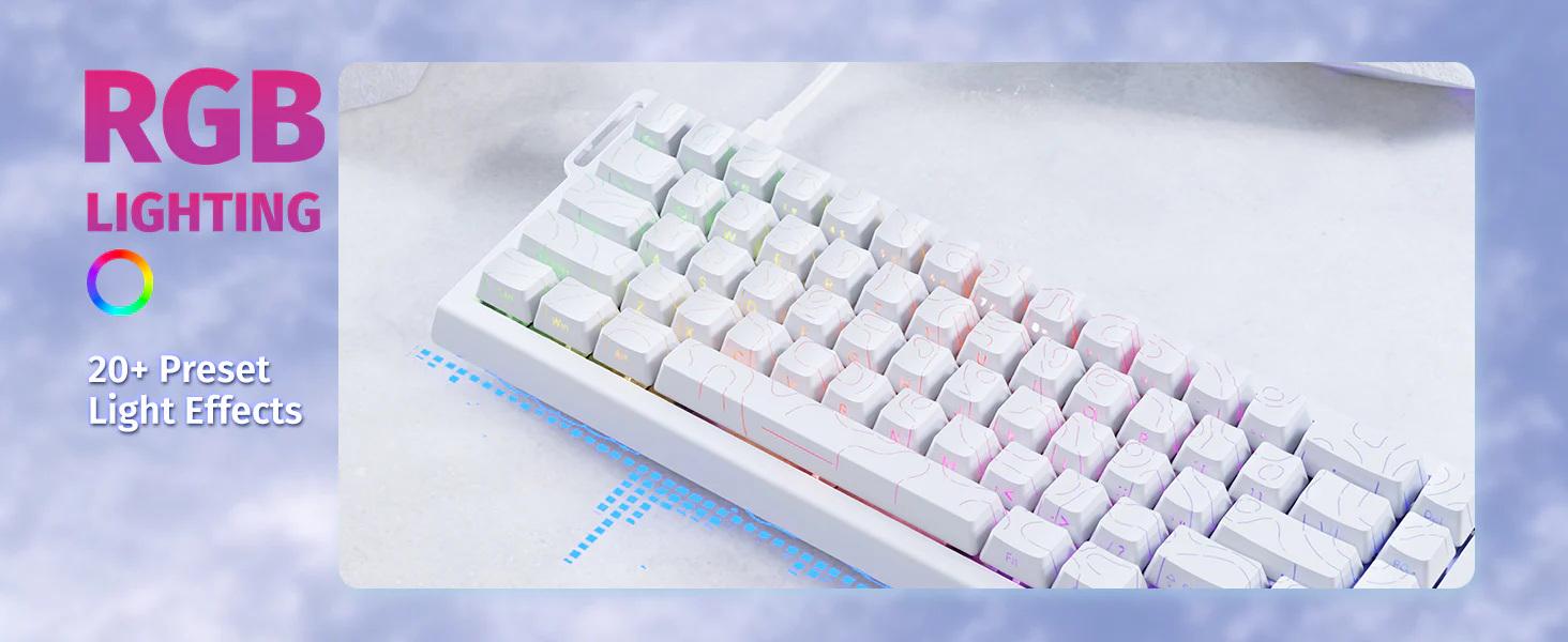 Клавіатура ігрова attack shark X68 HE 8000HZ на магнітних світильниках Білий (26484175) - фото 2 Клавіатура ігрова attack shark X68 HE 8000HZ на магнітних світильниках Білий (26484175) - фото 2