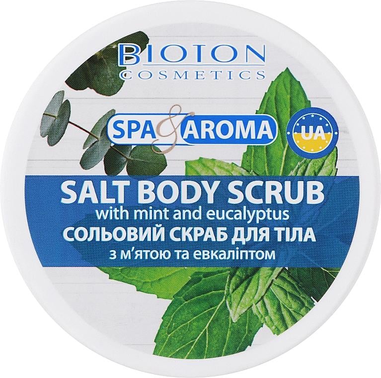 Скраб для тіла соляний Bioton Cosmetics Spa & Aroma з М'ятою та Евкаліптом 250 мл (22012)