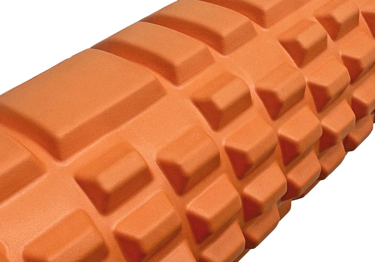 Массажный ролик EasyFit Grid Roller v.2.1 45 см Оранжевый (EF-2027-OR) - фото 3