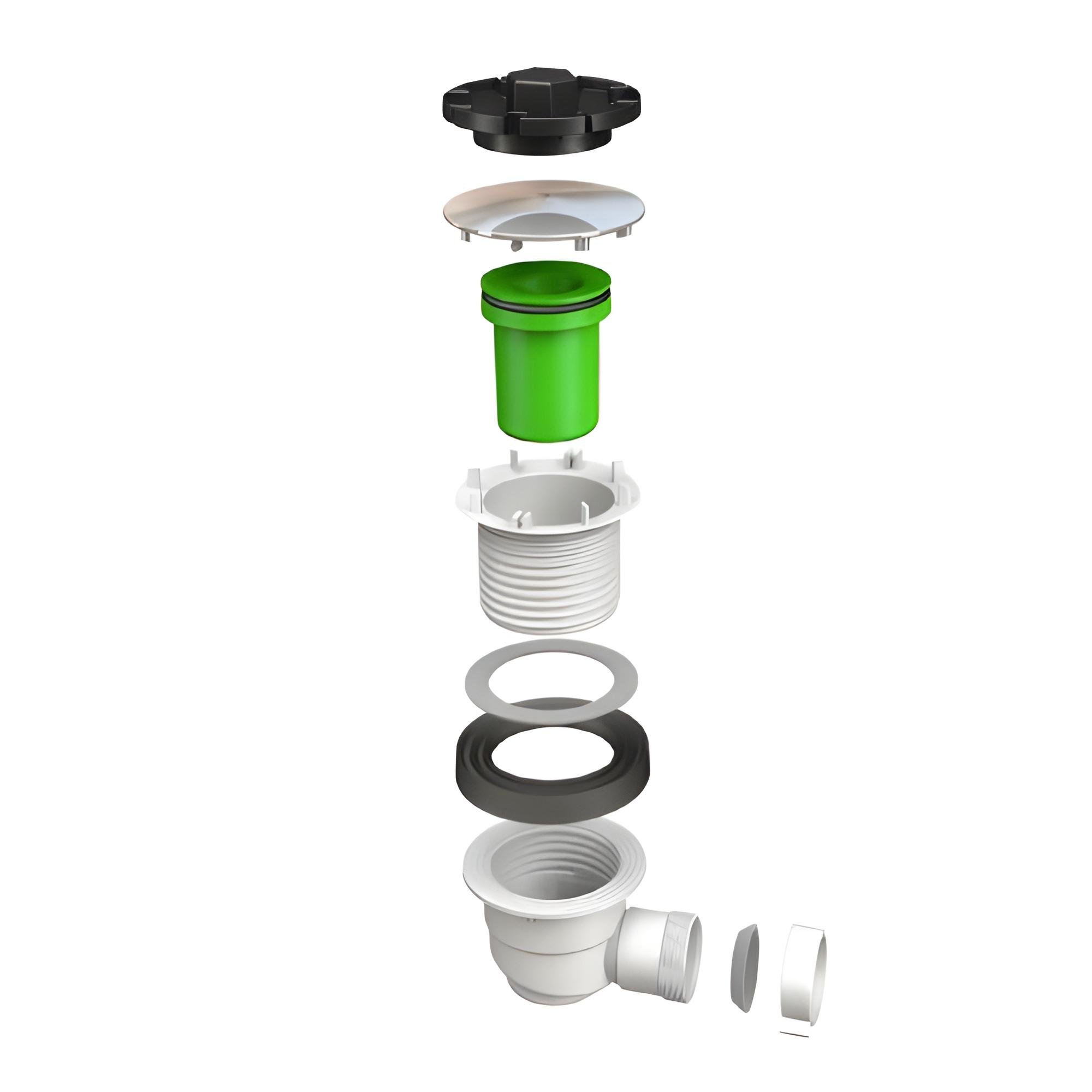 Cифон до душового піддону Aqua Factory d90 зливна трубка d 40 мм з накидною гайкою (GRM-46865-01)