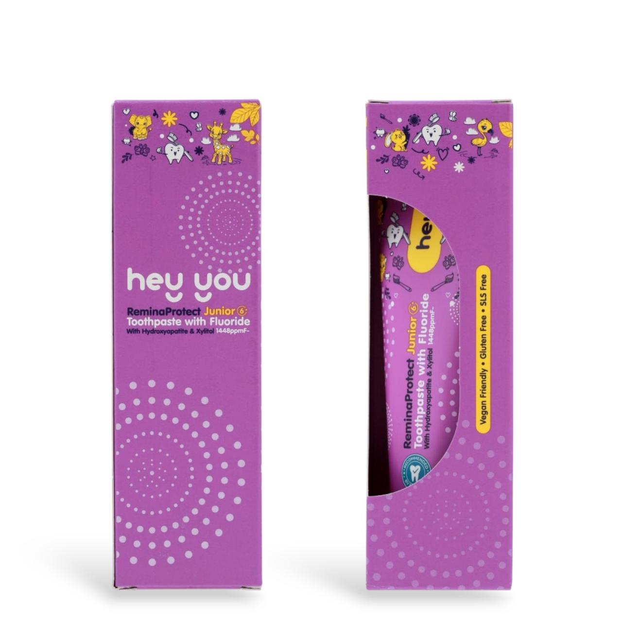Зубная паста детская Hey You Remina Protect Junior 6+ 75 мл (4820283860186) - фото 2
