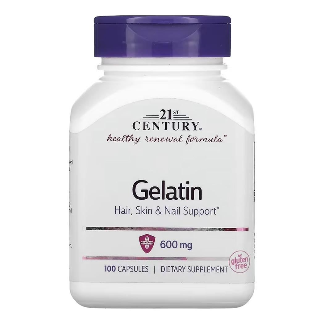 Желатин 21st Century Gelatin 600 мг 100 капс. (20151-01)