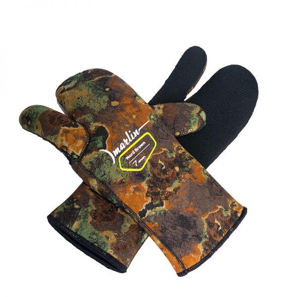 Перчатки трехпалые Marlin Nord Brown 7 мм XXL