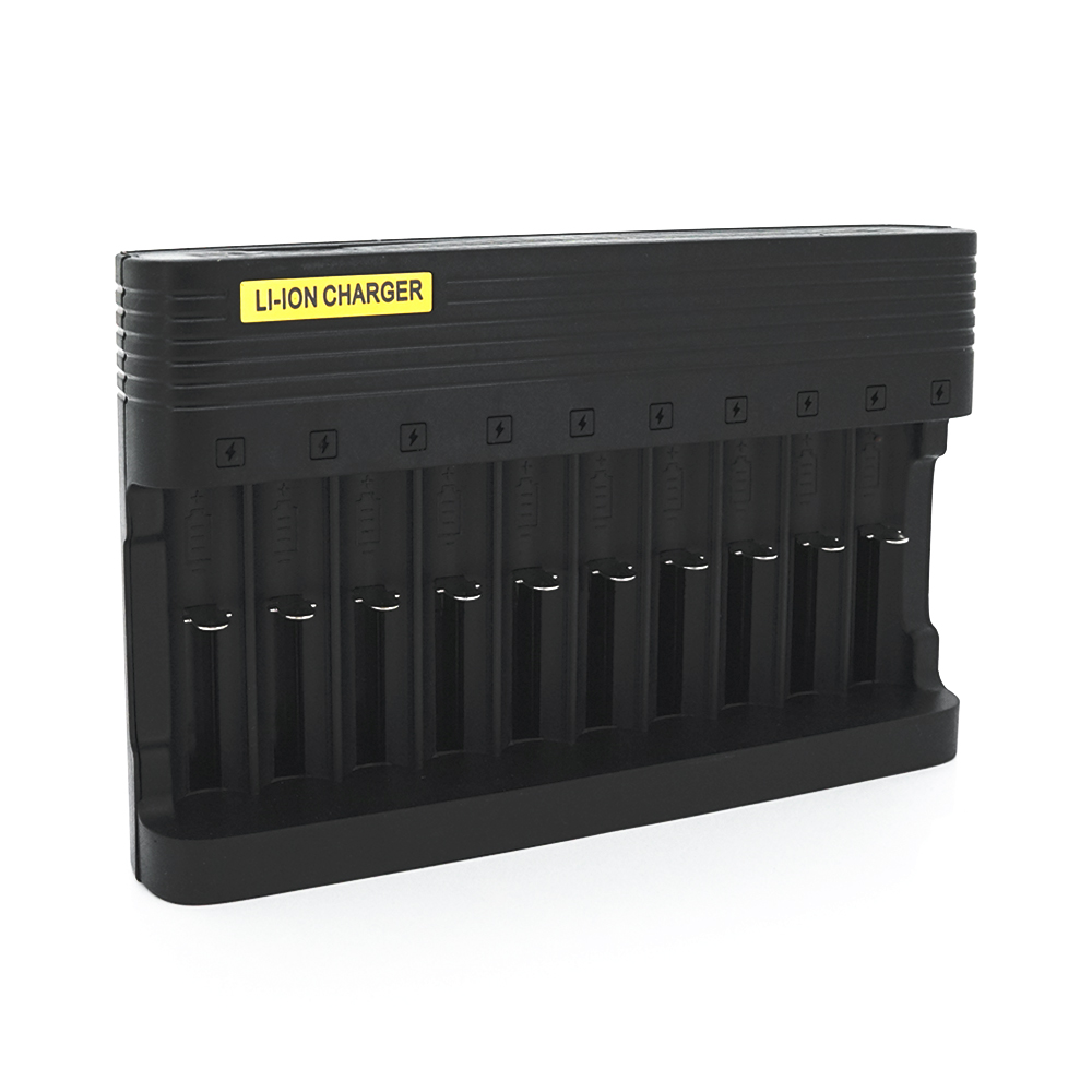 Зарядний пристрій VOLTRONIC MS-10810A 10 каналів для Li-ion акумуляторів 18650/AA/AAA LED індикатор (24084)