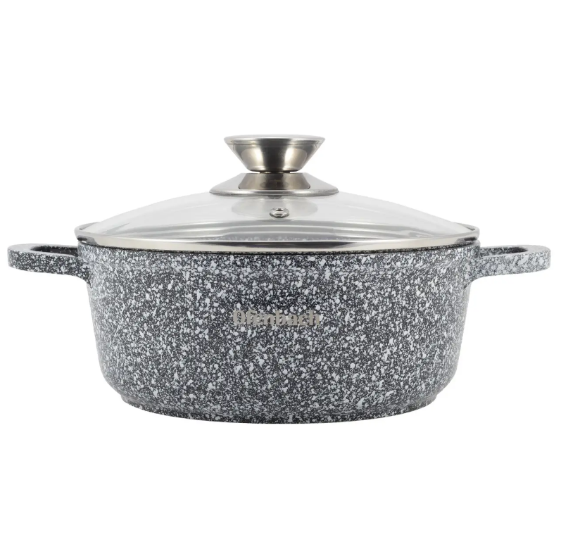 Кастрюля с крышкой Kamille Ofenbach 6.5л из литого алюминия с антипригарным покрытием и для индукции и газа KM-100502 (NA002400)