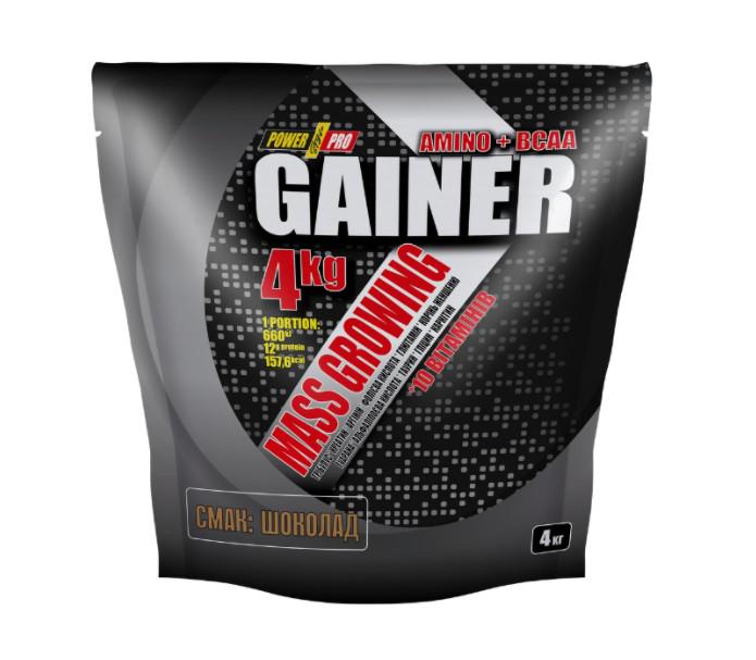 Гейнер Power Pro Gainer Amino + BCAA 4 кг Шоколад