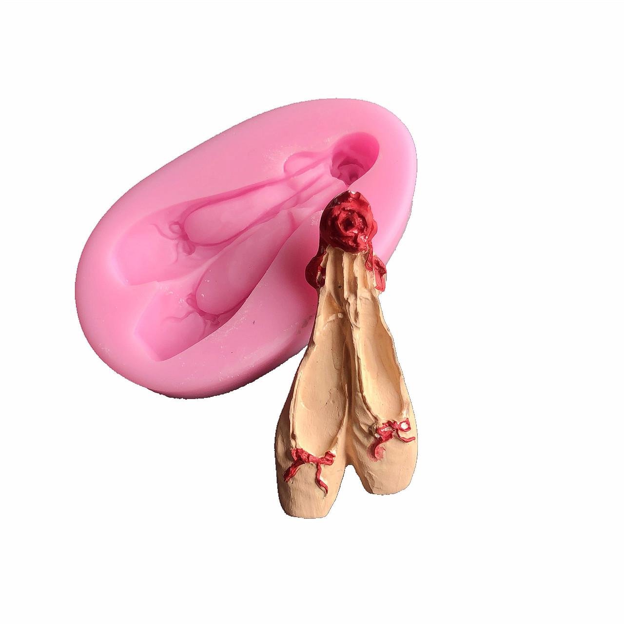 Молд силиконовый Пуанты 65x34 мм Розовый (40702) Молд силиконовый Пуанты 65x34 мм Розовый (40702)