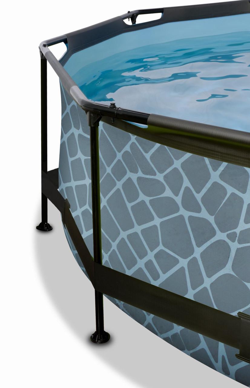 Бассейн каркасный с наземным куполом Exit Toys 360х76 см Камень (2448817177) - фото 9 Бассейн каркасный с наземным куполом Exit Toys 360х76 см Камень (2448817177) - фото 9