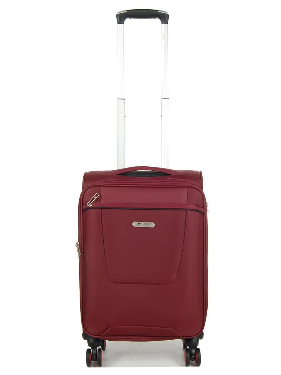 Чемодан ручная кладь Airtex ткань S 55х36х20 + 5 см 33л 2,5 кг Красный (825)