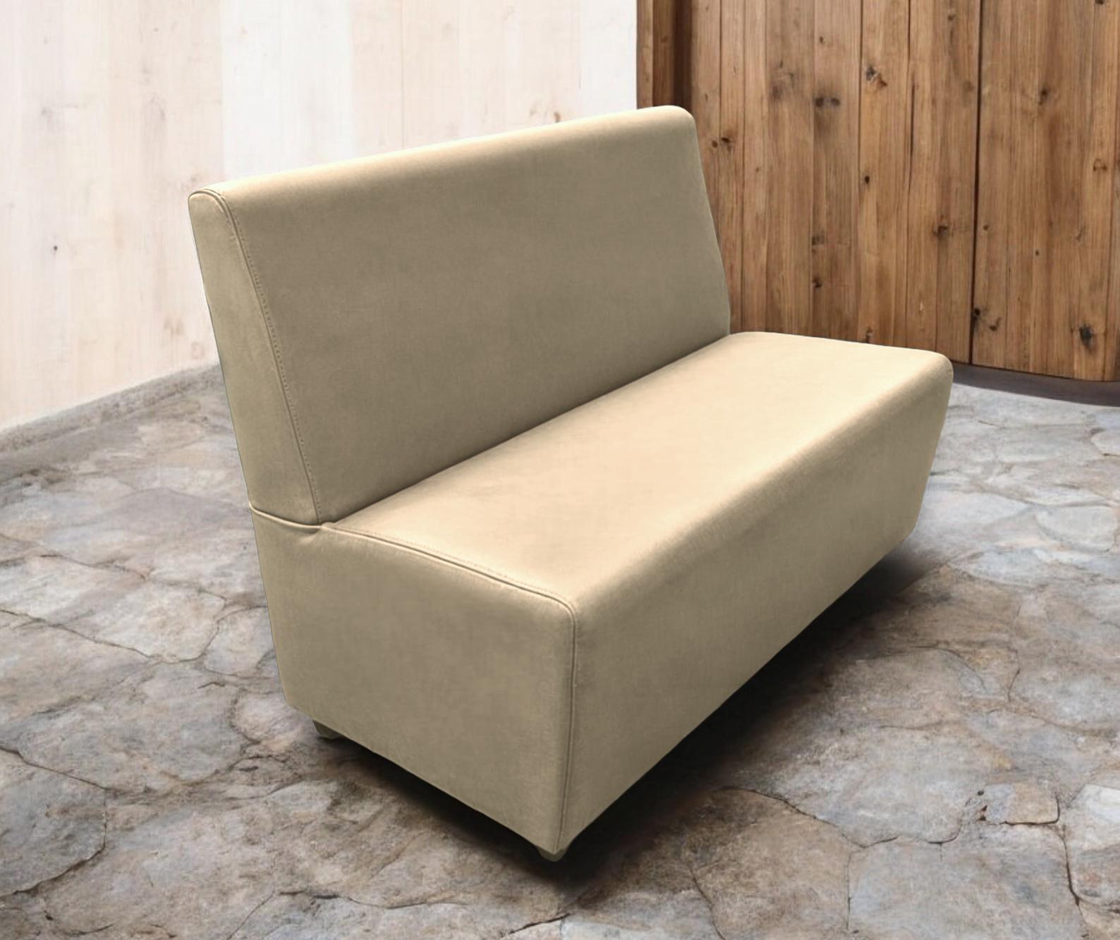 Диван для кафе Tobi Sho Прайм с высокой спинкой без подлокотников 1000x630x850 мм кожзам Шампань (2207) - фото 3