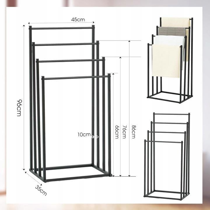 Стойка для полотенец напольная Telstar Черный (23373462) - фото 5 Стойка для полотенец напольная Telstar Черный (23373462) - фото 5
