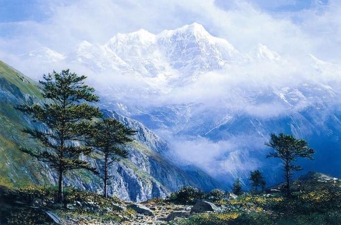 Алмазная мозаика В облаках 30x40 см без рамки 40x8x5 см (C533)