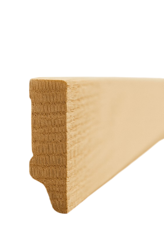 Плинтус деревянный из дуба Франкфурт мини под покраску 40х12 мм (29954272)