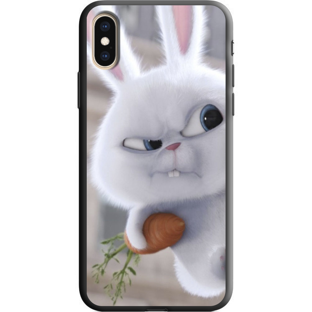 Чехол Boxface iPhone XS Max Rabbit Snowball Черный силикон (35321-up1116-41771)