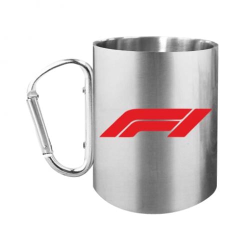 Кружка с ручкой карабин F1 282 мл Серебряный (18645593-49-209149) - фото 1 Кружка с ручкой карабин F1 282 мл Серебряный (18645593-49-209149) - фото 1