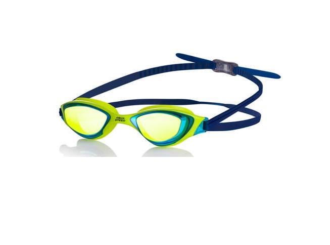 Очки для плавания Aquaspeed XENO MIRROR 6998 Салатовый/Синий (5908217669988)
