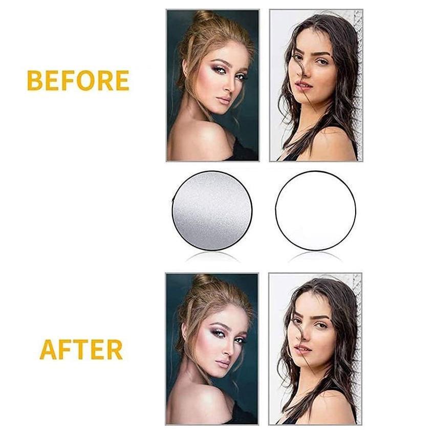 Отражатель для фото рефлектор ⌀ 60 см 2в1 Серебристый/Белый - фото 3 Отражатель для фото рефлектор ⌀ 60 см 2в1 Серебристый/Белый - фото 3