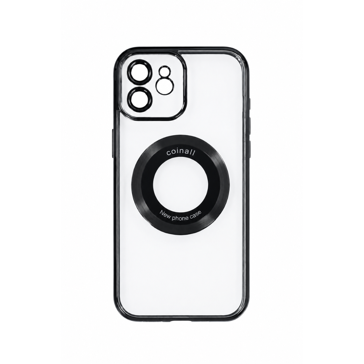 Магнитный чехол XON PhoneCase Magnetic для iPhone 12 (PCMC1112100B 7980) Черный/Прозрачный