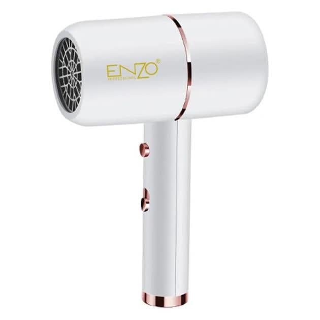 Фен для волосся ENZO EN-6080 з іонізацією і функцією швидкого сушіння Білий (28426698)