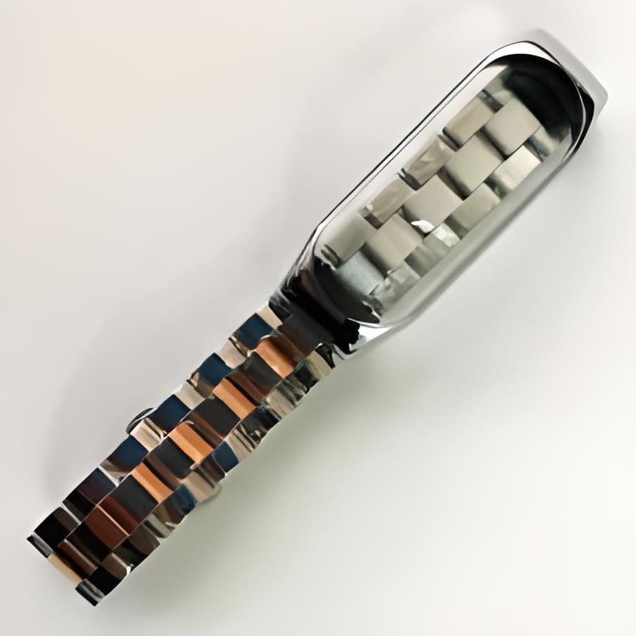 Ремешок для фитнес браслета Xiaomi Mi Band 3 4 Steel блочный Silver/Rose/Gold