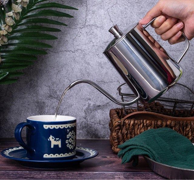 Чайник для заваривания кофе KSL 600 мл Серебряный (600-2) - фото 3