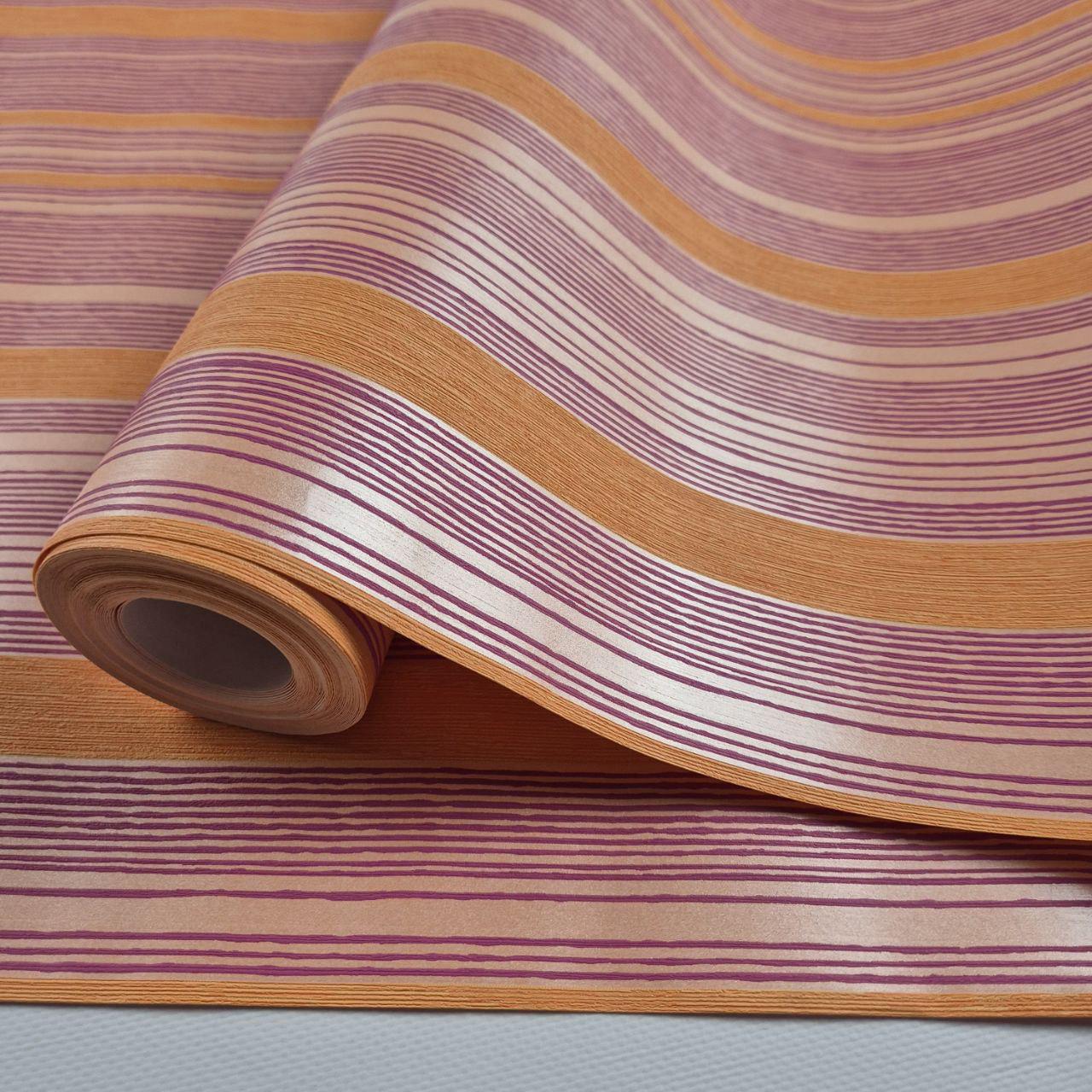 Обои виниловые флизелиновые Marburg 54228 0,53х10,05 м Оранжевый с розовым (30706086)