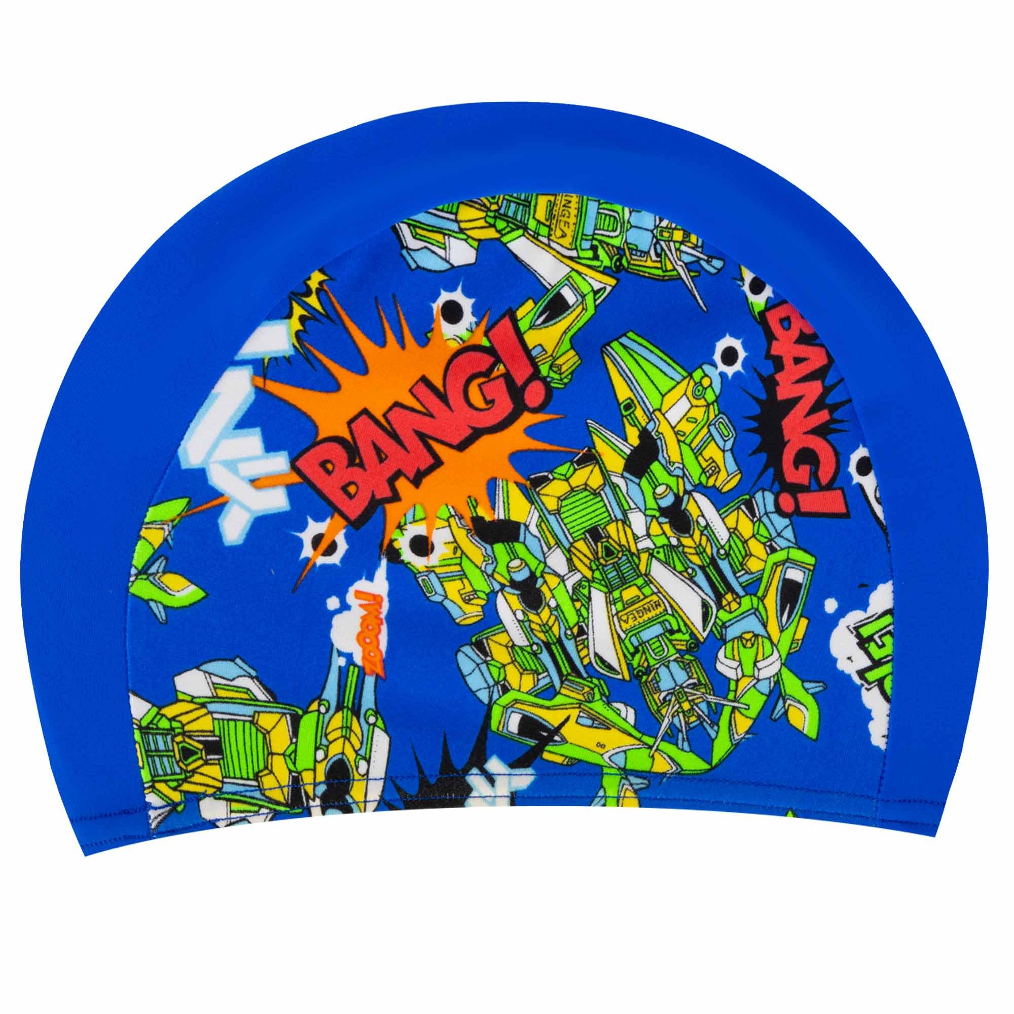 Шапочка для плавания для взрослых YINGFA C0076 текстильная Темно-синий/Белый (C0076_Темно-синий-белый)