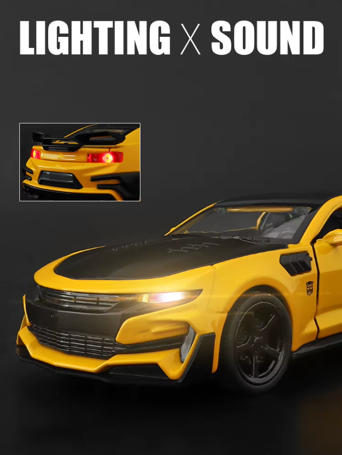 Модель спортивного автомобиля металлическая с подсветкой и звуком 1:32 Chevrolet Camaro - фото 5