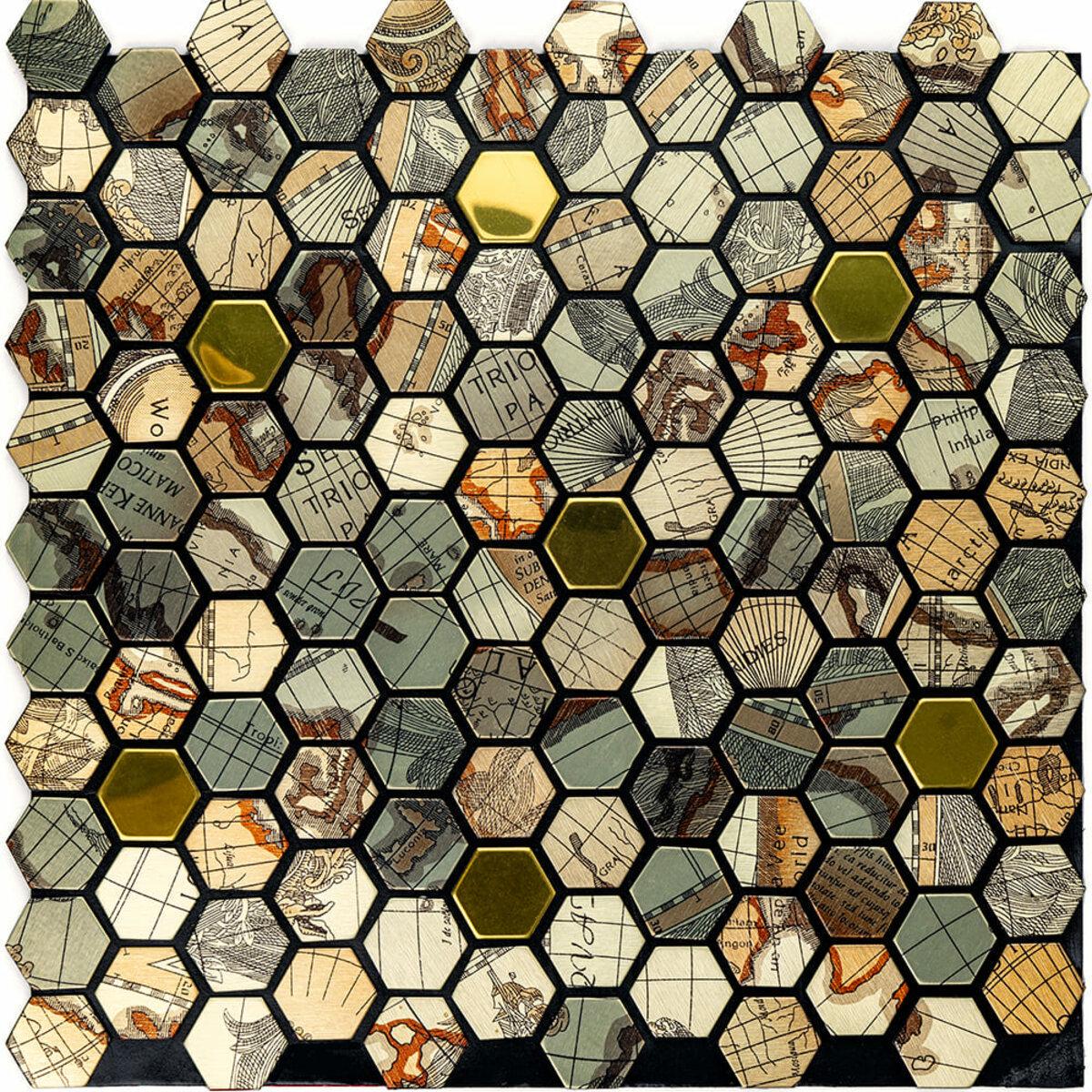 Плитка самоклеящаяся алюминиевая 300x300x3 мм (SW-00001934)