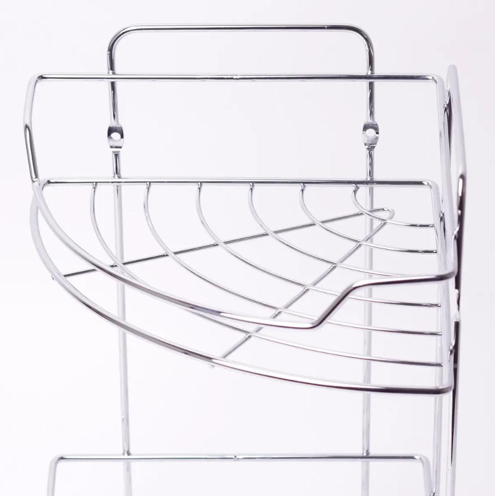 Полиця 2-ярусна кутова Besser хромована 29,5х22х33 см (MKM-0435D) - фото 2 Полиця 2-ярусна кутова Besser хромована 29,5х22х33 см (MKM-0435D) - фото 2